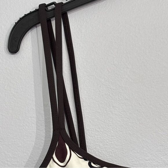 La Blanca by Rod Beattie | Retro Flower Pattern Takini Swim Swimsuit Top Size 12 - Picture 13 of 16